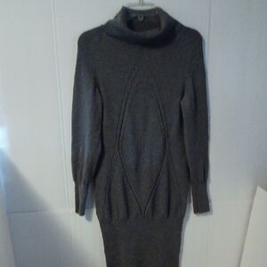 ANTONIO MELANI Gray Long Sleeve Sweater Dress